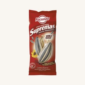 Pipas Supremas (large toasted sunflower seeds with salt), from Palencia, medium bag new design
